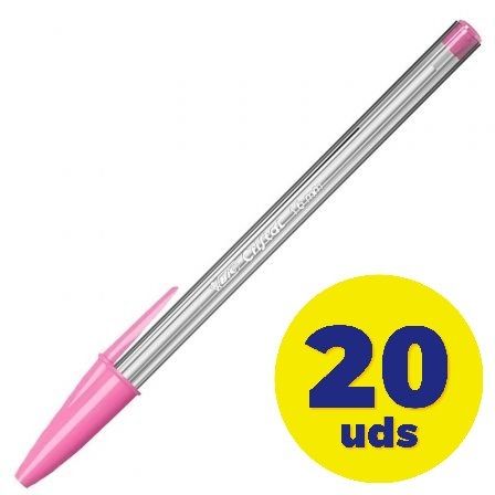 Bic Cristal Fun Rosa Caja de 20 Unidades